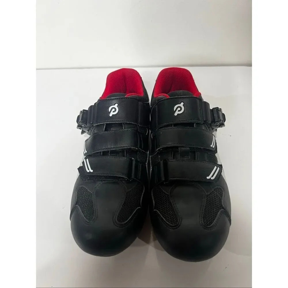 Peloton Black Red Biking Cycling Spin Sneakers Sz 39